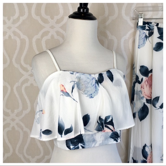 2 Piece Floral Jumpsuit - Picture 2 of 8